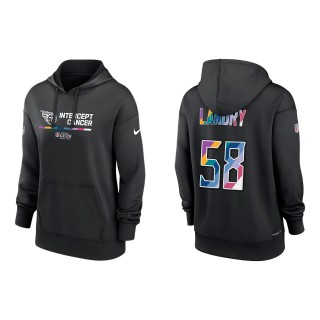 Women's Harold Landry Tennessee Titans Black 2022 NFL Crucial Catch Therma Performance Pullover Hoodie
