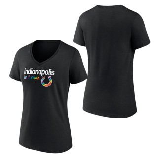 Women's Indianapolis Colts Fanatics Branded Black City Pride Team V-Neck T-Shirt