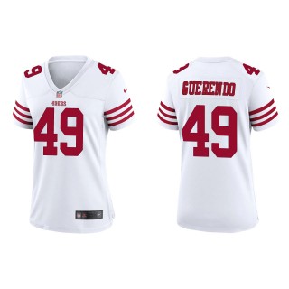 Women's 49ers Isaac Guerendo White Game Jersey