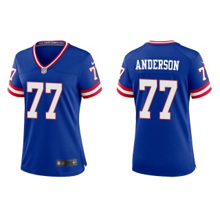 Women's New York Giants Jack Anderson Royal Classic Game Jersey