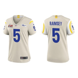 Women's Super Bowl LVI Jalen Ramsey Rams Bone Game Jersey