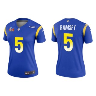 Women's Super Bowl LVI Jalen Ramsey Rams Royal Legend Jersey