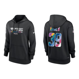 Women's Jamal Agnew Jacksonville Jaguars Black 2022 NFL Crucial Catch Therma Performance Pullover Hoodie