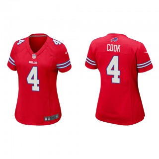Women's James Cook Red Game Jersey