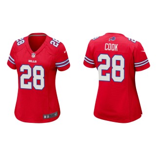 Women's Bills James Cook Red 2022 NFL Draft Game Jersey