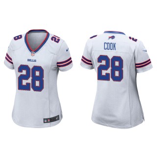 Women's Bills James Cook White 2022 NFL Draft Game Jersey