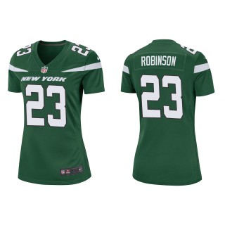 Women's New York Jets James Robinson Green Game Jersey