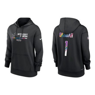 Women's Jeff Okudah Detroit Lions Black 2022 NFL Crucial Catch Therma Performance Pullover Hoodie