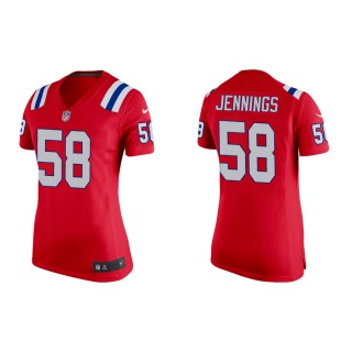 Women's New England Patriots Jennings Red Game Jersey
