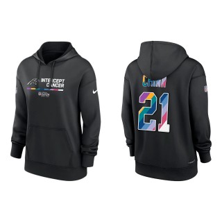 Women's Jeremy Chinn Carolina Panthers Black 2022 NFL Crucial Catch Therma Performance Pullover Hoodie