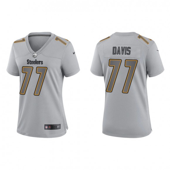 Women's Pittsburgh Steelers Jesse Davis Gray Atmosphere Fashion Game Jersey