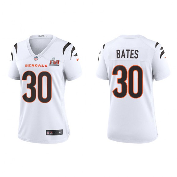 Women's Super Bowl LVI Jessie Bates III Bengals White Game Jersey