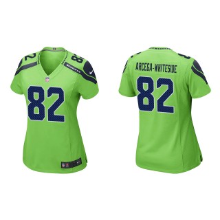 Women's Seattle Seahawks JJ Arcega-Whiteside Neon Green Game Jersey