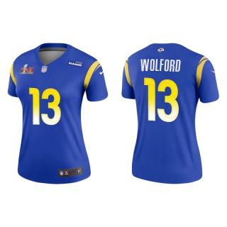 Women's Super Bowl LVI John Wolford Rams Royal Legend Jersey
