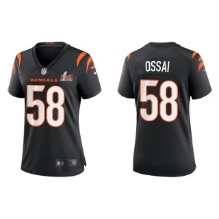 Women's Super Bowl LVI Joseph Ossai Bengals Black Game Jersey