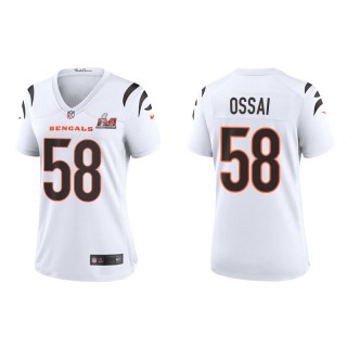 Women's Super Bowl LVI Joseph Ossai Bengals White Game Jersey