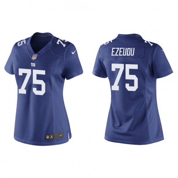 Women's Giants Joshua Ezeudu Royal 2022 NFL Draft Game Jersey