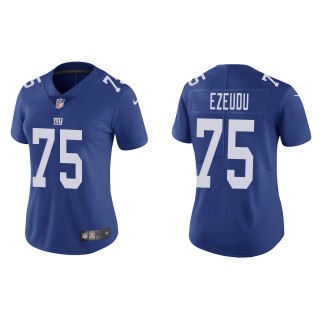 Women's Giants Joshua Ezeudu Royal 2022 NFL Draft Vapor Limited Jersey