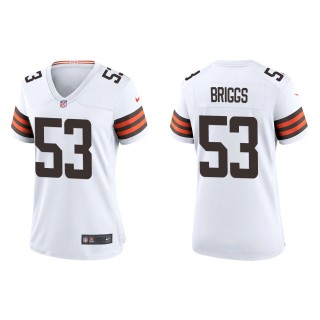 Women's Browns Jowon Briggs White Game Jersey