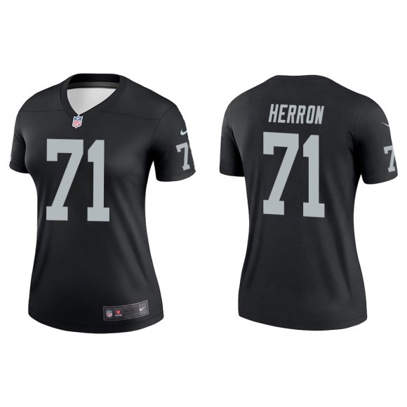 Women's Las Vegas Raiders Justin Herron Black Legend Jersey