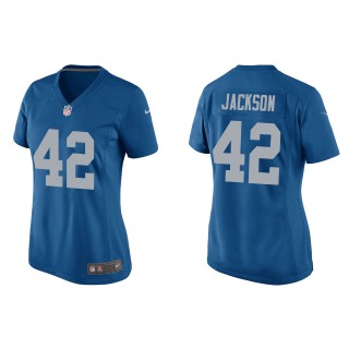Women's Detroit Lions Justin Jackson Blue Throwback Game Jersey