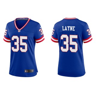 Women's New York Giants Justin Layne Royal Classic Game Jersey