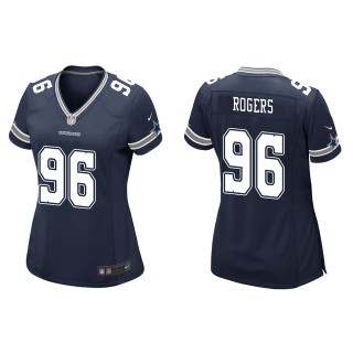 Women's Cowboys Justin Rogers Navy Game Jersey