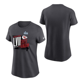 Women's Kansas City Chiefs Nike Anthracite Super Bowl LVII Local T-Shirt