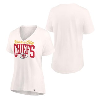 Women's Kansas City Chiefs Oatmeal Motivating Force Lightweight T-Shirt