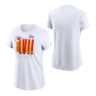 Women's Kansas City Chiefs Nike White Super Bowl LVII T-Shirt