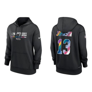 Women's KeeSean Johnson San Francisco 49ers Black 2022 NFL Crucial Catch Therma Performance Pullover Hoodie