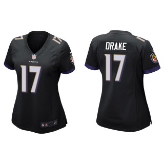 Women's Baltimore Ravens Kenyan Drake Black Game Jersey