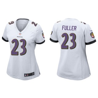 Women's Baltimore Ravens Kyle Fuller White Game Jersey