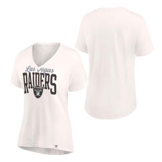 Women's Las Vegas Raiders Oatmeal Motivating Force Lightweight T-Shirt