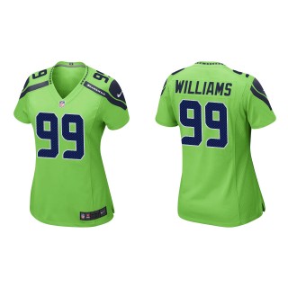 Women's Seahawks Leonard Williams Neon Green Game Jersey