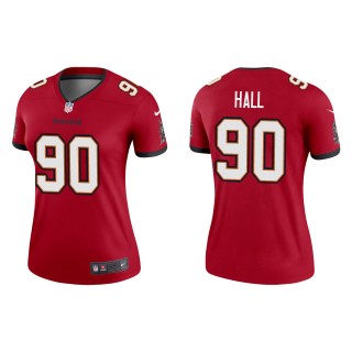 Women's Buccaneers Logan Hall Red 2022 NFL Draft Legend Jersey