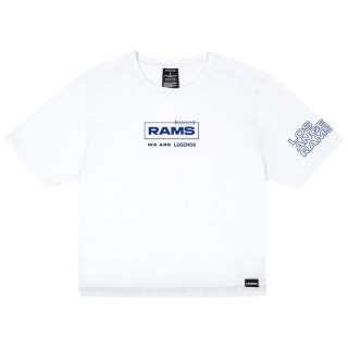 Women's Los Angeles Rams LEGENDS White Aviation Crop T-Shirt