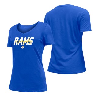 Women's Los Angeles Rams Royal 2022 NFL Draft V-Neck T-Shirt