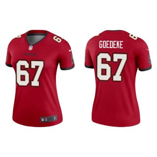 Women's Buccaneers Luke Goedeke Red 2022 NFL Draft Legend Jersey