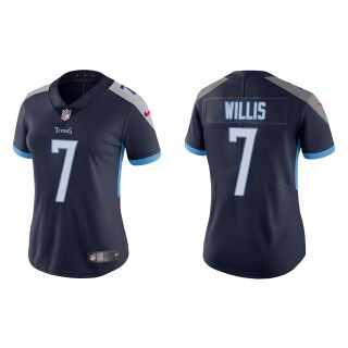 Women's Titans Malik Willis Navy 2022 NFL Draft Vapor Limited Jersey