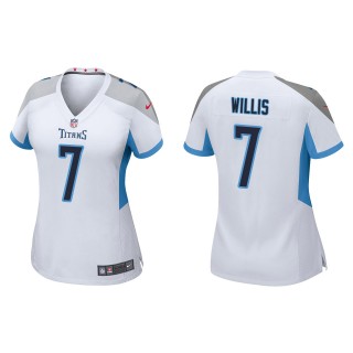 Women's Titans Malik Willis White 2022 NFL Draft Game Jersey