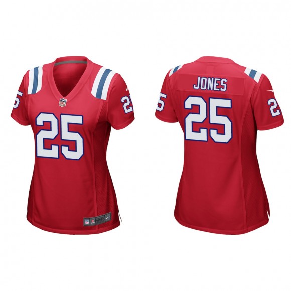 Women's New England Patriots Marcus Jones Red Game Jersey