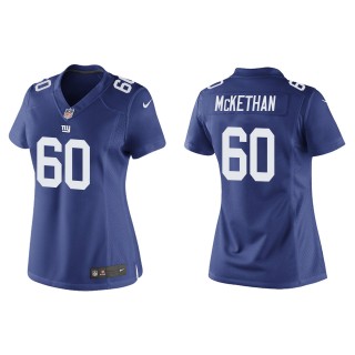Women's Giants Marcus McKethan Royal 2022 NFL Draft Game Jersey
