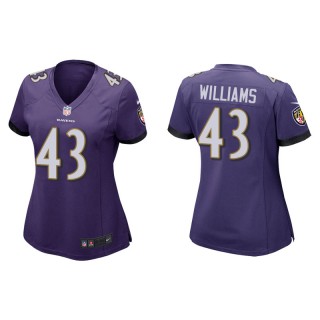 Women's Ravens Marcus Williams Purple Game Jersey