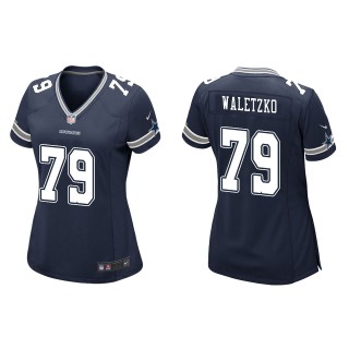 Women's Dallas Cowboys Matt Waletzko Navy Game Jersey