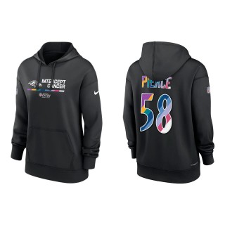 Women's Michael Pierce Baltimore Ravens Black 2022 NFL Crucial Catch Therma Performance Pullover Hoodie