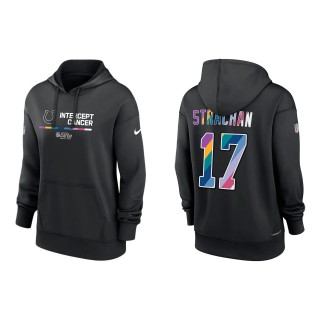 Women's Mike Strachan Indianapolis Colts Black 2022 NFL Crucial Catch Therma Performance Pullover Hoodie