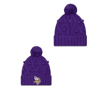 Women's Minnesota Vikings Purple Toasty Cuffed Knit Hat with Pom