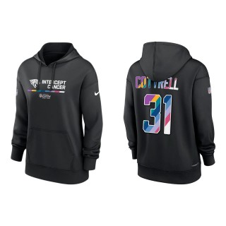 Women's Nathan Cottrell Jacksonville Jaguars Black 2022 NFL Crucial Catch Therma Performance Pullover Hoodie