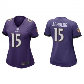 Women's Nelson Agholor Purple Game Jersey